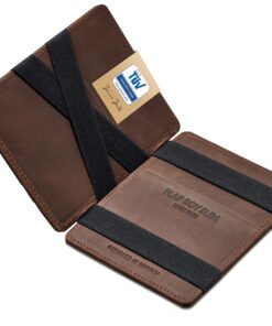 Jaimie Jacobs Portefeuille Magique RFID Bloqué en Cuir Italien pour Homme, Porte-Monnaie Mince et Sécurisé, Wallet Minim