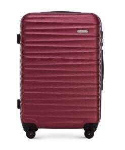 Valise de Voyage WITTCHEN Taille L Marron Valise à Roulettes Spinner ABS Serrure Combinaison Poignée Télescopique Air Fr