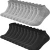 Blu Ninfee 10 Paires Chaussettes de Sport Respirantes pour Homme et Femme - Chaussettes Basses Coton Soquette - Idéales