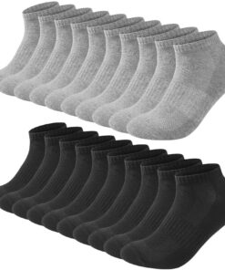 Blu Ninfee 10 Paires Chaussettes de Sport Respirantes pour Homme et Femme - Chaussettes Basses Coton Soquette - Idéales