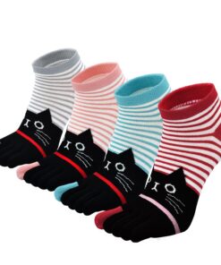 Chaussettes PUTUO 5 doigts Femme Design Animal Chat et Chien OEKO-TEX Standards 100