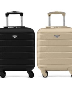 Bagages à main Flight Knight Lot De 2 ABS Rigide 4 Roues Y Compris Air France Ryanair easyJet 45x36x20cm