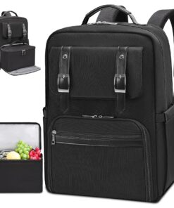 Estarer Sac à dos imperméable 2 en 1 pour ordinateur 15,6" avec isotherme – Idéal pour étudiant, voyageur, bureau – Étui