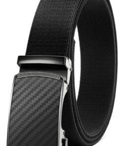 Ceinture Homme Elastique Automatique Chaoren, Ceintures Homme Tissu Nylon Boucle À Cliquet Réglable, Ceinture Travail Ho