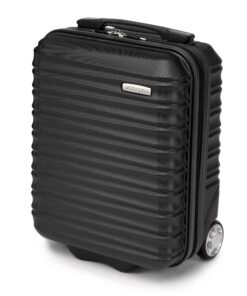 WITTCHEN Valise Cabine XS Noir 2 Roulettes Pivotantes Poignée Télescopique Valise Rigide En ABS pour Air France Easyjet