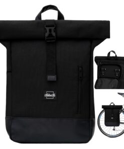 Sacoche de vélo et sac à dos MellowMo 2 en 1 – Sacoche élégante pour porte-bagages avec compartiment pour ordinateur por