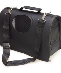 Arquivet Sac de Transport Noir pour Chiens et Chats - 37 x 23 x 14 cm - Aératif et Pratique pour le Transport de Petits