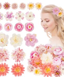 Hifot 21 Pièces Hawaii Barrette Fleur Pince Cheveux Femme Été, Accessoires de Coiffure Pour la Plage la Fête le Mariage,