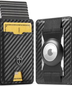 Portefeuille TRAVANDO Aluminium Homme Avec Blocage RFID - Compact et Résistant - Idée Cadeau Homme - Porte-Carte en Carb