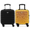 Bagages à main Flight Knight Lot De 2 ABS Rigide 4 Roues Approuvé Air France Ryanair easyJet 45x36x20cm
