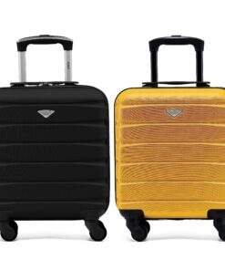 Bagages à main Flight Knight Lot De 2 ABS Rigide 4 Roues Approuvé Air France Ryanair easyJet 45x36x20cm