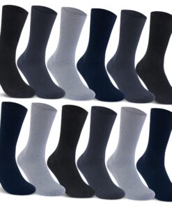 Chaussettes diabétiques sockenkauf24 100% coton homme femme sans pression sans couture - 12 paires