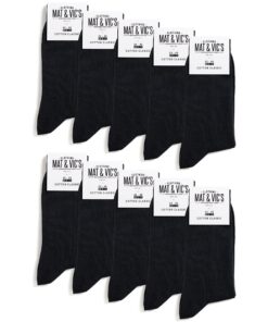 Chaussettes Homme Mat & Vic’s Confortables et Respirantes - Lot de 5 ou 10 Paire - Tailles 35-50 OEKO-TEX Standard 100