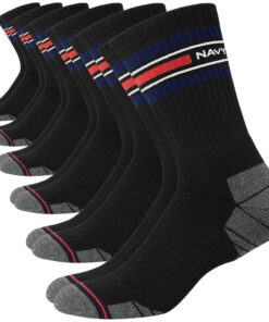 Chaussettes de Sport Homme Hautes Coussin Épais Lot de 6 Paires Classiques NavySport