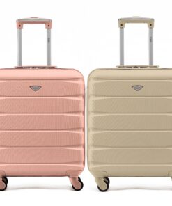 Bagages de voyage Flight Knight Lot de 2 Valises Rigides Lightweight en ABS 4 Roues pour Cabine Approuvé British Airways