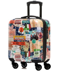Valise Flight Knight Port USB 8 Roues Lock Bagages Rigides Anti-Fissure Approuves pour Easyjet Jet2 Ba
