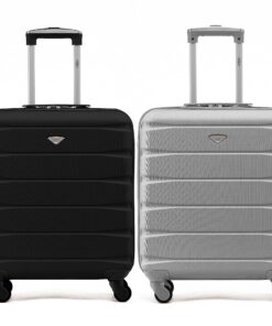 Valises Flight Knight Rigides en ABS 4 Roues Cabine | Approuvées British Airways et easyJet | Grand Sac de Cabine 56x45x