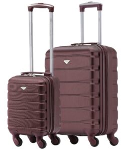 Flight Knight Ensemble De 2 Valises Rigides Legeres pour Voyageurs EasyJet + Taille Max 45x36x20 cm + 56x45x25 cm Valise
