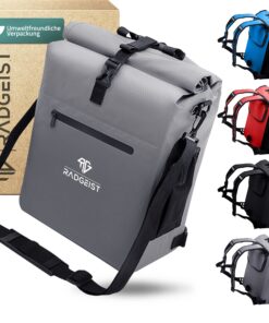 Sacoche de vélo RADGEIST 3 en 1 étanche pour porte-bagages et sac à dos, avec compartiment pour ordinateur portable, 25