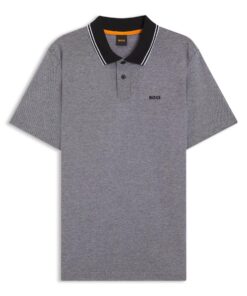 BOSS Hommes Polo en piqué de coton imprimé avec logo - parfait pour le bureau et le week-end - 100% coton - M-L