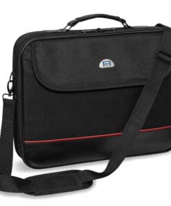 PEDEA Sacoche pour Ordinateur Portable jusqu'à 18,4'' - Sacoche à Bandoulière Noir pour Homme & Femme - Housse à Mine or