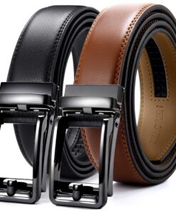 CHAOREN Ceinture Homme 2 Pièces - Ceinture Automatique 35 mm pour Hommes, Design Micro Réglable & Découpable, Cadeau Boî