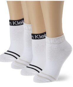 Calvin Klein Socks Femme (lot de 4) Ultra-Comfortables pour Sport et Everyday Wear Détail Élastique Résistant à l' Usure