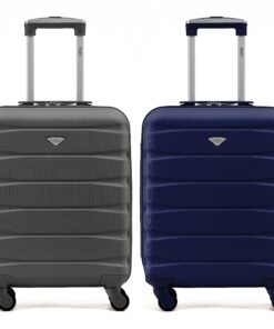 Valises rigides Flight Knight - léger en ABS 4 roues pour cabine | Approuvé easyJet, Jet2 et Ryanair (Priority) - 55x40x