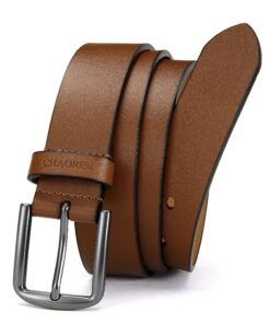 CHAOREN Ceinture Homme Cuir, Noir Marron 35mm, Souple pour unMeilleur Ajustement, Idéal pour le Daily Wear