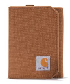 Carhartt trifold portefeuille durable pour homme en cuir et toile, styles canard en nylon
