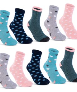 Chaussettes Enfants Filles et Garçons, Coton Multicolore, 10 Paires, Grande Taille,.sockenkauf24 Chaussettes Enfants Tai
