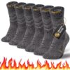 Chaussettes de randonnée Rahhint en mérinos Anti-ampoules et de compression pour hommes, femmes et enfants | Taille 31-5