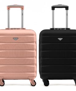 Valise Rigide Légère 4 Roues ABS Cabine Pour Ryanair (Priority) - Léger, Résistant, Inclut 2 Valises (55x40x20cm) - Vali