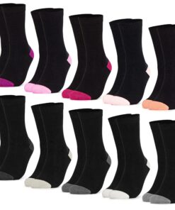 Occulto LOT DE 10 CHAUSSETTES POUR FEMME EN COTON (MODELE: GERTRUD) - CONFORTEUSES ET HYGIÉNIQUES - MEDIUM - LOT DE 10