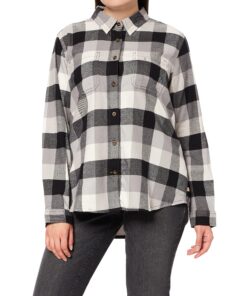 Carhartt Hamilton Plaid Flannel Shirt Jac Veste Chemise Femme Hiver Chic Élégant Fonctionnelle