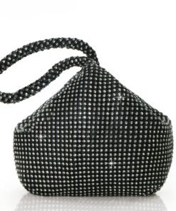 BABEYOND Sac à main Mariage Strass Exquis Femme Style Années 1920S Couleur Unie Pochette Cocktail