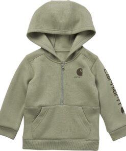 Carhartt Hoodie à Capuche à Manches Longues Demi-Zip Pour Garçons, Chaud et Durable, Vêtements de Sport pour Enfants