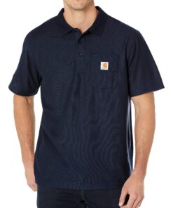 Carhartt Polo À Manches Courtes Mi-épaisavec Poche Coupe Ample Chemise Homme pour Hommes en Été Outdoor Activités