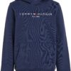 Tommy Hilfiger Sweat à Capuche Enfant Unisexe Essential Hoodie - Fonctionnel - Idéal pour la Saison Hivernale - Doux et