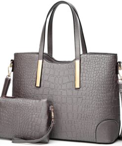 YNIQUE Sac à Main Femme Grande Capacité Élégant en PU Cuir Cabas - Sac Bandoulière - 2 Pièces - Accessoires Mode