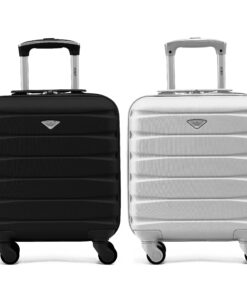 Case de Voyage Flight Knight Lot de 2 Bagages à Main en ABS Rigide 4 Roues pour Voyageurs Frequent, Idéal pour Week-End