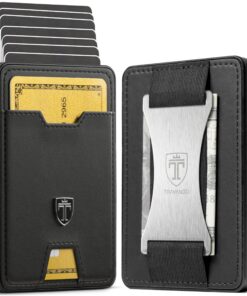 TRAVANDO Portefeuille en Cuir Aluminium Homme - Protegecontre Piratage RFID - Slim et Pratique pour Credit Card