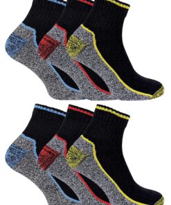 Chaussettes de travail Sock Snob en bambou pour hommes - anti-transpiration, résistantes et respirantes - bottes à bout