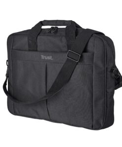 Trust Sac à Ordinateur Portable Primo | Étui jusqu'à 16" avec 2 Poche, Intérieur Rembourré et Design Mince | Voyage, Tra