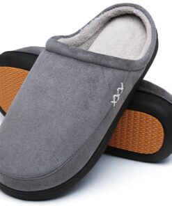 Mishansha Chaussons Homme Femme Hiver Chauds Memoire de Forme Antidérapage GR.36-48 - Sécurité et Confort enneigé Mishan
