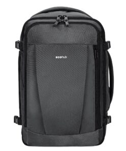 ÉcoHub Sac à Dos de Voyage Cabine Imperméable pour Homme et Femme, 30L, Gris Clair, Bagage à Main Easyjet, Global Recycl