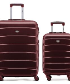 Valise Flight Knight ABS Lightweight Compatible Air France Hop! easyJet RyanAir("|")3 Tailles Bagage Main 55x35x20 cm et