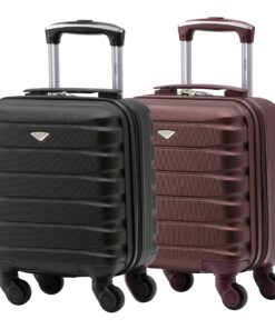 Valises Rigides Legeres Flight Knight en Abs A 4 Roues Cabine Bagage A Main Approuve Airbus Et Easyjet Taille 40x30x20cm