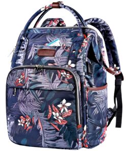 VANKEAN Sac à Dos Élégant pour Ordinateur Portable Femme 15,6 Pouces Hydrofuge pour School Business Travel Floral