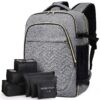Sac à dos voyage cabine avion femme 35L - Organisé pour Ordinateurs Portables de 17 pouces - Gris | Lekespring